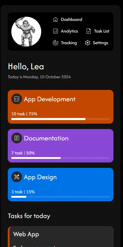 Fully responsive dashboard with no media queries on a small screen